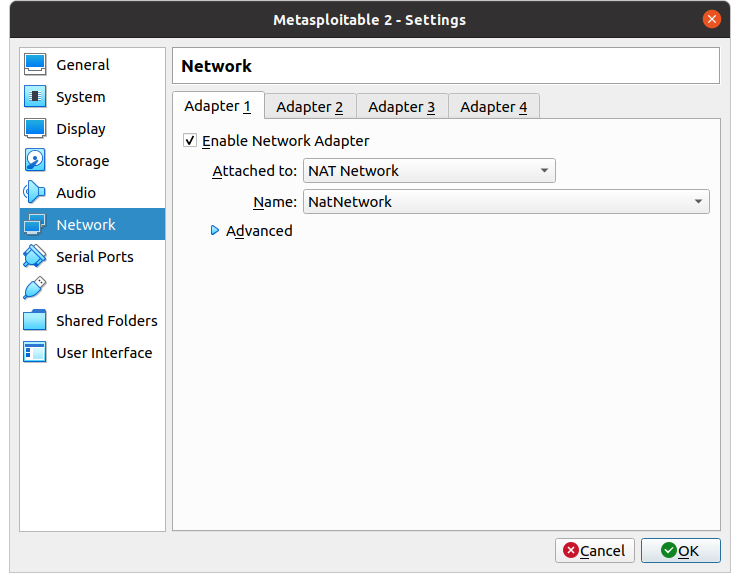 Setting NAT Network for a VM within VirtualBox