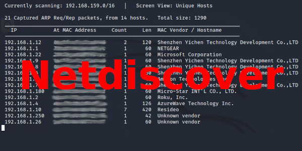 Netdiscover - Network Address Discovering Tool