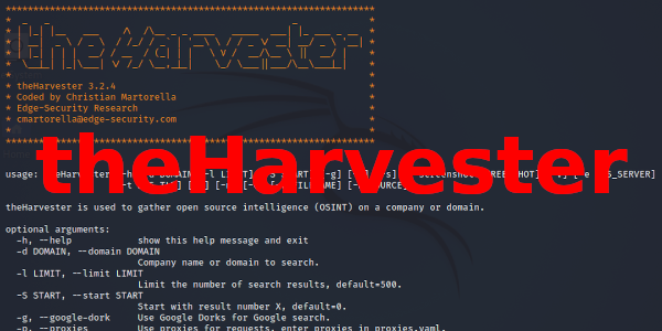 theharvester - Open Source Intelligence (OSINT)